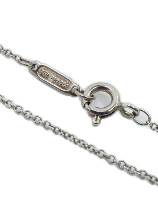 Return to Tiffany®:Blue Double Heart Tag Pendant in Silver  Tiffany & Co Return to Double Heart Necklace Silver Blue